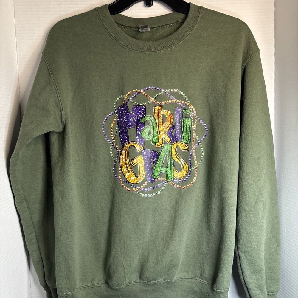mardi gras sweatshirt size small